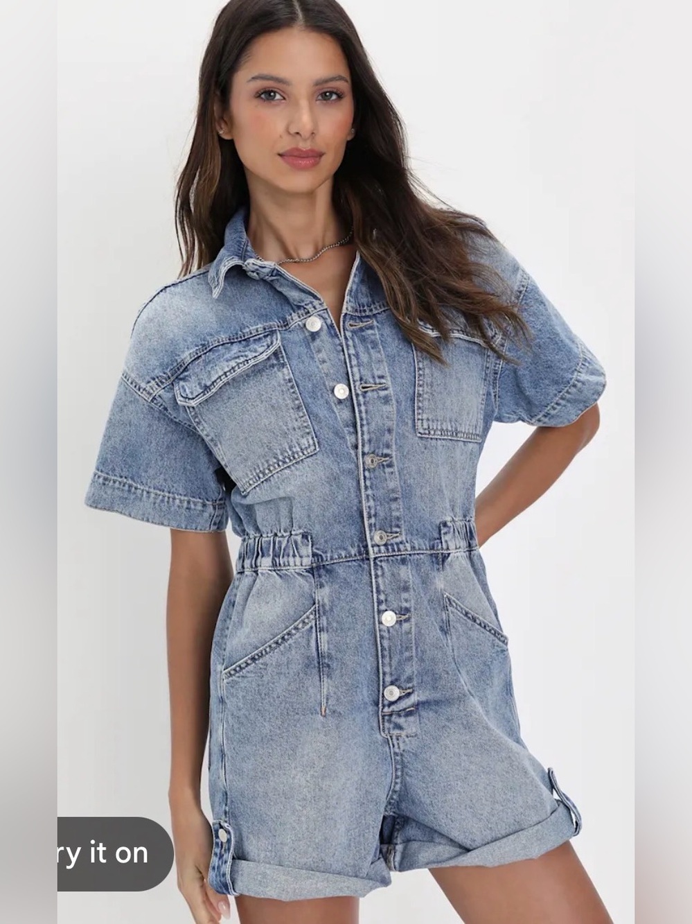 Free people denim shortalls NWT